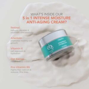 eb5 Intense Moisture Anti Aging Moisturizer Face and Neck Cream- Tone & Tighten Skin with Retinol, Fade Fine Lines and Wrinkles with Vitamin E, A and - Image 4