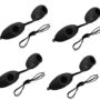 EVO FLEX Sunnies Flexible Tanning Bed Goggles UV Eye Protection Glasses 4 Pack (Black), FDA Compliant