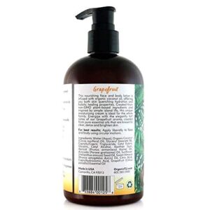 Coco Fiji Face & Body Lotion Infused With Coconut Oil | Lotion for Dry Skin | Moisturizer Face Cream & Massage Lotion for Women & Men | Grapefruit 12 - Image 2