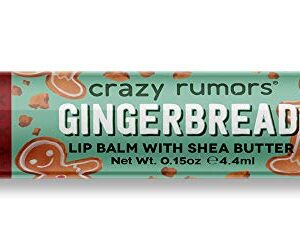 Crazy Rumors Gingerbread Lip Balm. 100% Natural, Vegan, Plant-Based, Made in USA (1-Pack) - Image 1