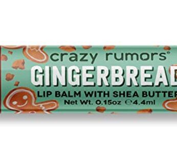 Crazy Rumors Gingerbread Lip Balm. 100% Natural, Vegan, Plant-Based, Made in USA (1-Pack)
