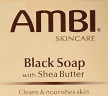 Ambi Skincare Black Soap with Shea Butter, 3.5 Oz (Pack of 2)