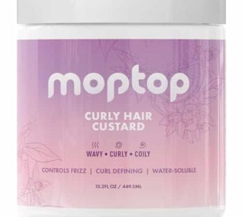 MopTop Curl Custard Gel for Fine, Thick, Wavy & Kinky-Coily Hair – Anti Frizz Moisturizer, Curl Definer & Lightweight Activator with Aloe, Great for D