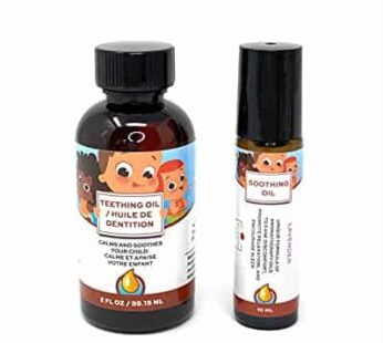Punkin Butt Baby Teething Oil (2 Oz) and Lavender Soothing Oil (10 ml) Bundle for Sore Gum Relief and to Promote Relaxation and Sleep | All Natural, O