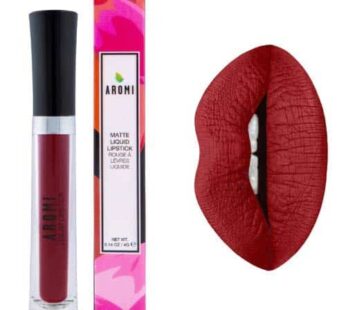Aromi True Maroon Matte Liquid Lipstick | Dark Red Lip Color with Warm Undertones, Bordeaux Lipstick, Vegan, Cruelty-free, Long-wear, Waterproof (Rich