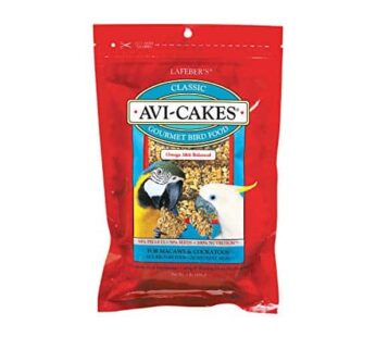 LAFEBER’S Classic Avi-Cakes Pet Bird Food, Made with Non-GMO and Human-Grade Ingredients, for Macaws & Cockatoos, 1 lb