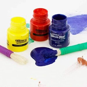 U.S. Art Supply 18 Color Children's Washable Tempera Paint Set - 2 Ounce Wide Mouth Bottles for Arts, Crafts and Posters - Image 7