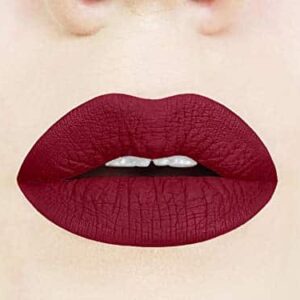 Aromi Maroon Burgundy Liquid Lipstick | Bordeaux Wine Lip Color with Blue Undertones, Vegan, Cruelty-free, Waterproof, Long-lasting (Red Dahlia) - Image 8