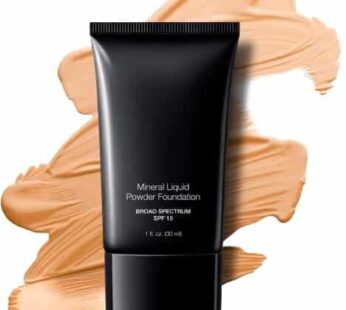 Jolie Mineral Liquid Powder Foundation SPF 15 1 Fl. Oz. Hypoallergenic – For All Skin Types (Cameo Beige)