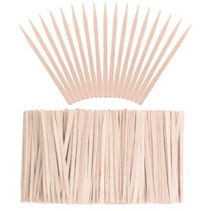 Whaline 400 Pieces Small Wax Sticks Wood Spatulas Applicator Craft Sticks for Hair Eyebrow Removal - Image 1