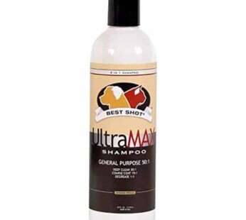 Best Shot UltraMAX Pro 4-in-1 Shampoo, Versatile Pet Shampoo, Ideal Pet Grooming Supplies, Ready to Use, Sweet Pea Essence, 17 Oz.