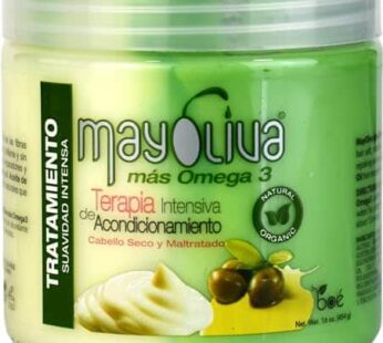 BOE Mayoliva Omega 3 Intensive Conditioning Therapy for Dry and Damaged Hair – 16 Oz, 16 Ounces