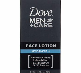 Dove Men + Care Face Lotion Hydrate with Broad Spectrum SPF 15, 1.69 Fl Oz
