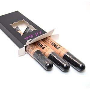 LA Girl Pro Concealer 3 x GC973 Creamy Beige HD. High Definition Liquid Concealer + FREE EARRING - Image 1