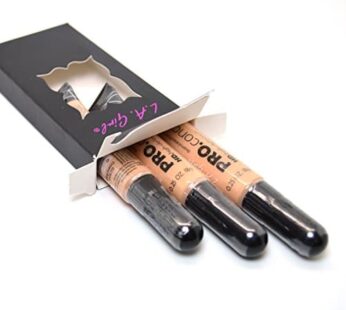 LA Girl Pro Concealer 3 x GC973 Creamy Beige HD. High Definition Liquid Concealer + FREE EARRING