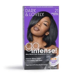 SoftSheen-Carson Dark and Lovely Ultra Vibrant Permanent Hair Color Go Intense Hair Dye for Dark Hair with Olive Oil for Shine and Softness, Original - Image 1