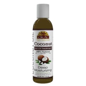 OKAY | Coconut Hot Oil Treatment | For All Hair Types & Textures | Deeply Penetrating | 100% Natural | Free of Paraben, Silicone | 6 oz - Image 1