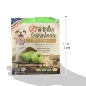 Loving Pets Totally Grainless Chicken And Apple Recipe Meaty Chew Bones For Large Dogs (1 Pack), 6 Oz, (5311) - Image 3