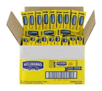 Hellmanns Real Mayonnaise Stick Packets, 0.38 ounce 210 counts per case.