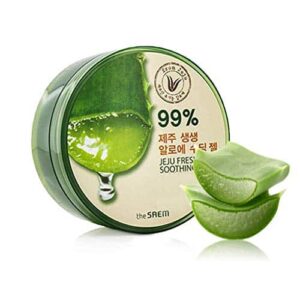 [the SAEM] Jeju Fresh Aloe Soothing Gel 10.1 fl. oz. (300ml) - 99% Aloe Vera, Hydrates & Dry, Itchy & irritated Skin - Image 1