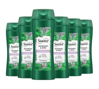 Suave Shampoo To Revitalize Hair Rosemary and Mint Invigorating for Dry Hair,12.6 Fl Oz (Pack of 6)