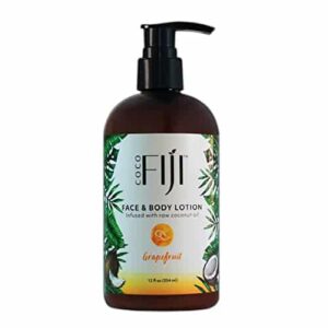 Coco Fiji Face & Body Lotion Infused With Coconut Oil | Lotion for Dry Skin | Moisturizer Face Cream & Massage Lotion for Women & Men | Grapefruit 12 - Image 1