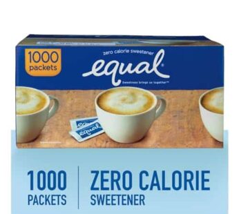 EQUAL 0 Calorie Sweetener, Aspartame and Acesulfame-K Sweetener Packets, Zero Calorie Sugar Alternative, Erythritol Free, 1000 Ct (Pack of 1)