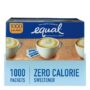 EQUAL 0 Calorie Sweetener, Aspartame and Acesulfame-K Sweetener Packets, Zero Calorie Sugar Alternative, Erythritol Free, 1000 Ct (Pack of 1)