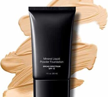 Jolie Mineral Liquid Powder Foundation SPF 15 1 Fl. Oz. Hypoallergenic – For All Skin Types (Cream Beige)