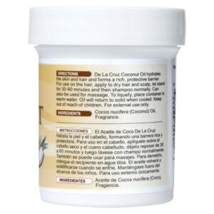 De la Cruz Coconut Oil - Expeller Pressed Coconut Oil for Skin and Hair - Natural Moisturizer for Skin and Hair - 2.2oz (3 Jars) - Image 2