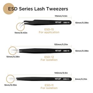 LASHVIEW Lash Tweezer, Vetus Stainless Steel Straight Isolation Eyelash Tweezer, Anti-static Pointed Tweezers for Profissional Grafting Eyelash Extens - Image 8