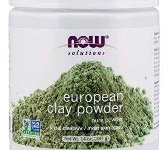 NOW Solutions, European Clay Powder, Pure Powder for a Detox Facial Cleansing Mask, 6-Ounce