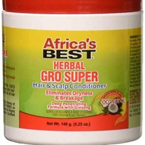 Africa's Best Maximum Strength Super Gro Hair & Scalp Conditioner, 5.25 oz,Yellow,38422 - Image 1