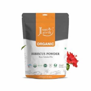 100% Organic Hibiscus Flower Powder (Hibiscus Sabdariffa) 1/2 LB, 08 oz, 227g USDA Certified Organic- Biodegradable Resealable Zip Lock Pouch - Image 1