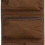 KomalC Premium Buffalo Leather Hanging Toiletry Bag Travel Dopp Kit (Distressed Tan)