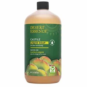 Desert Essence Castile Liquid Soap With Eco-Harvest Tea Tree Oil - 32 Fl Oz - Face & Body Cleansing - Coconut & Olive Oil - May Diminish Imperfections - Image 1