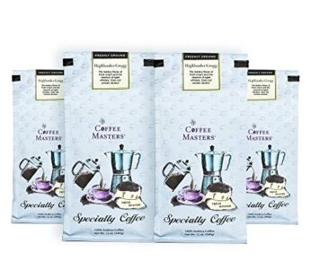Coffee Masters Flavored Coffee, Highlander Grogg, Ground, 12-Ounce Bags (Pack of 4)