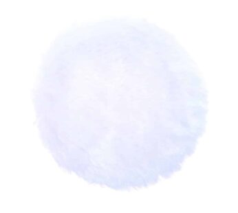 Anleolife 5Pcs White Large Fluffy Puffs For Body Powder Washable Face Powder 3 inch Blending Sponge Puff Round For Foundation Makeup Velour Puffs 5pcs