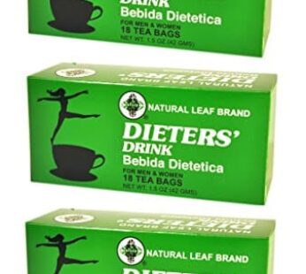 3 BOXES NATURAL LEAF BRAND DIETER DRINK TEA 1.5 OZ. FOR MEN AND WOMEN