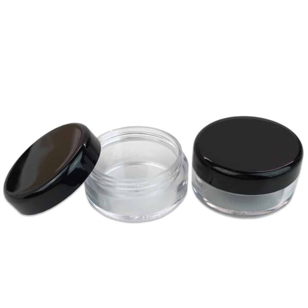 Beauticom 5G/5ML Round Clear Jars with Black Lids for Makeup, Lotion, Creams, Eyeshadow, Cosmetic Product Samples (Quantity: 100pcs) - Image 4