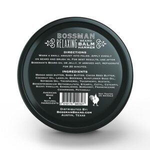 Bossman Relaxing Beard Balm - Beard Tamer, Relaxer, Thickener and Softener Cream - Beard Care Product - Made in USA (Magic Scent) - Image 2