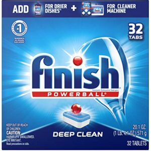 Finish - All in 1-32ct - Dishwasher Detergent - Powerball -Individually Wrapped Dishwashing Tabs - Dish Tabs - Image 1