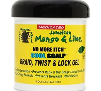 Jamaican Mango & Lime] NO MORE ITCH COOL SCALP BRAID, TWIST & LOCK GEL 16OZ