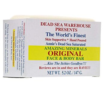 Dead Sea Warehouse – Amazing Minerals Original Face & Body Bar, Dead Sea Salt Cleansing Bar, Handmade in the USA, Mineral Cleanser, Skincare for Clear
