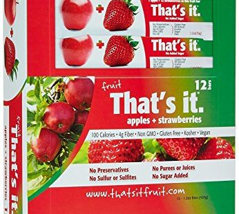 That’s It Fruit Bars – Apple & Strawberry – 1.2 oz – 12 ct