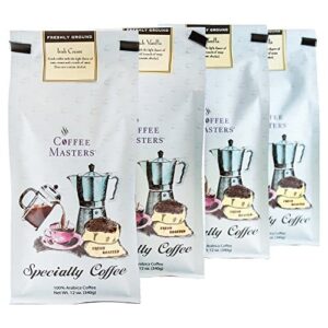 Coffee Masters Flavored Coffee, Irish Creme, Ground, 12-Ounce Bags (Pack of 4) - Image 1