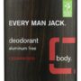 Every Man Jack Deodorant Aluminum Free, Cedarwood 3 oz (Pack of 4)