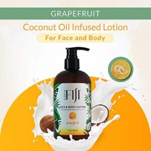 Coco Fiji Face & Body Lotion Infused With Coconut Oil | Lotion for Dry Skin | Moisturizer Face Cream & Massage Lotion for Women & Men | Grapefruit 12 - Image 4