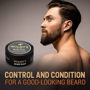 Woody's 2-in-1 Beard Balm, Facial Hair Conditioner and Style Wax, with Coconut Oil, Panthenol, and Natural Beeswax, 2 Oz - Image 3