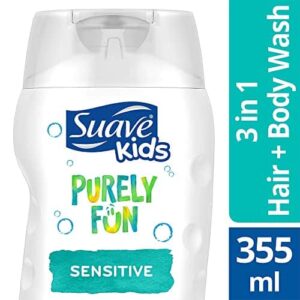 Suave Kids 3 in 1 Shampoo Conditioner Body Wash, Purely Fun Sensitive, 12 oz - Image 3